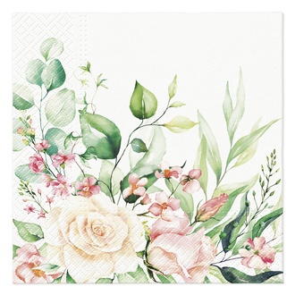 Papírenské zboží - Ubrousky PAW L 33x33cm 3 vrst. Floral Moments [20 ks]