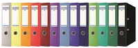 Papírenské zboží - Hebelordner „Premium“, grau, 75 mm, A4, mit Schutzbodenbeschlägen, PP, DANAU