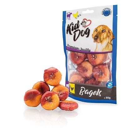 Papírenské zboží - KIDDOG jehněčí & kuřecí Bagel 80 g