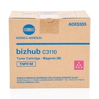 Papírenské zboží - Konica Minolta originální toner A0X5355, magenta, 5000str., TNP-51M, Konica Minolta Bizhu