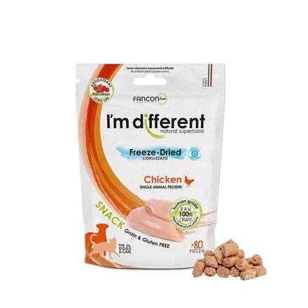 Papírenské zboží - I´M DIFFERENT SNACK kuře - mrazem sušený pamlsek, 40 g 