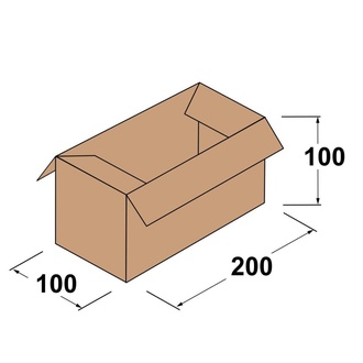 Papírenské zboží - Kartonová krabice 3vrstvá 200x100x100 mm