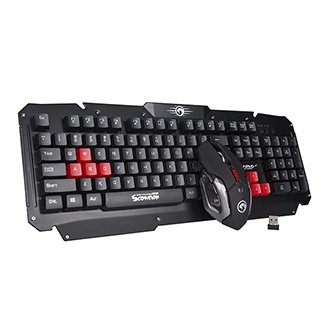 Marvo KW509, Tastatur mit schnurlos, Verpackung | CZ/Sk, optischen schwarz Gamingset, Gastro der Maus