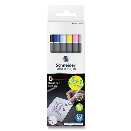 Papírenské zboží - Popisovač Schneider Paint-it 070 Brush balíček, 15 souprav