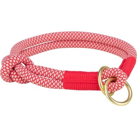 Papírenské zboží - Soft Rope kulatý polostahovací obojek, červená/krémová S: 35cm/ 10 mm