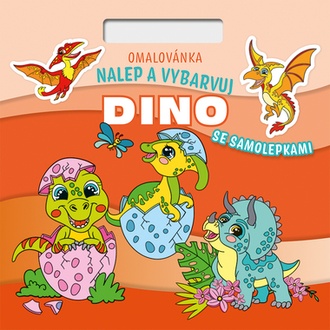 Papírenské zboží - Omalovánka Nalepuj a vybarvuj! Dino