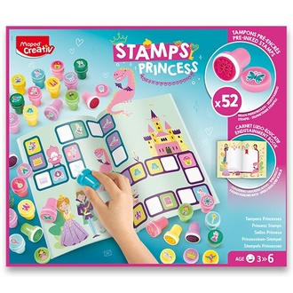 Papírenské zboží - Sada Maped creativ Stamps Princess 52 ks razítek