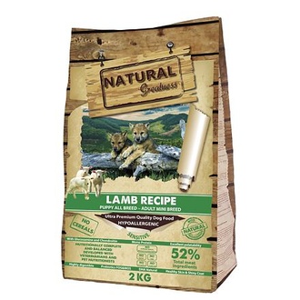 Papírenské zboží - Natural Greatness Lamb Recipe Sensitive Starter Puppy & Adult Mini 2 kg